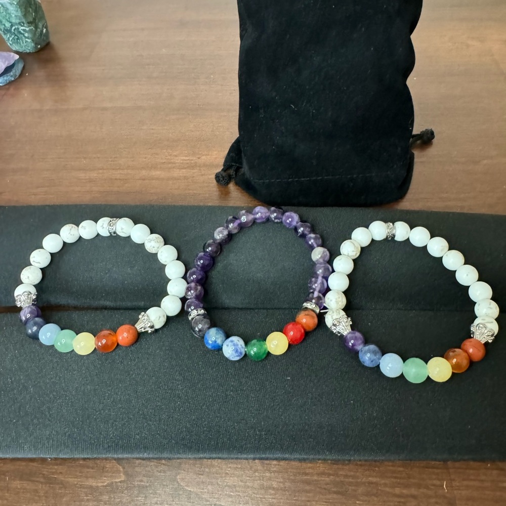 Beautiful 3 bracelet chakra set